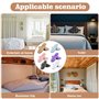 Nizirioo Lot de 6 paires de pantoufles d'hôtel : pantoufles en tissu éponge avec fermeture lavable antidérapant en polaire corai