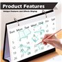 SPORWAY Lot de 2 calendriers de table vierges - Format A5 - Calendrier photo - Calendrier hebdomadaire - En papier kraft - Class