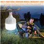 Lot de 3 lampes de camping LED rechargeables par USB - Lampe de tente super lumineuse - 3 modes d'éclairage - 30 W - Lampe de ca