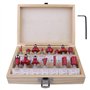 YIDM Lot de 15 fraises professionnelles pour défonceuse à tige de 8 mm