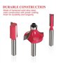 YIDM Lot de 15 fraises professionnelles pour défonceuse à tige de 8 mm, outils de travail du bois avec clé à molette, accessoire