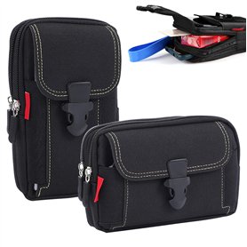 WIYETY Sacoche Ceinture Telephone Noir: 2 Pièces Sacoche Ceinture Homme