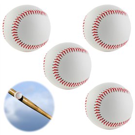 LEKEFETO 4 pièces de balles de Baseball Professionnelles Cousues à la Main Baseball 9 Pouces PU Soft Basebälle Match Elite