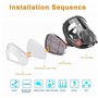 goambuy Masque à gaz 28 en 1 avec filtre - Masque anti-poussière - Protection respiratoire - Masque complet réutilisable pour pu
