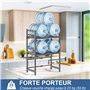 Glovios Support pour Micro Onde et Four Extensible Etagere Micro-Ondes 3 Niveaux, Support en Métal Four à Micro-étagère pour Mic