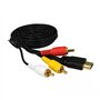 Yiany Câble HDMI vers AV, 1080P HDMI mâle vers 3-RCA Audio Vidéo Convertisseur Câble AV Composants Adaptateur pour HDTV DVD - 1,