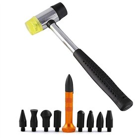 Outils GS PDR Kit de débosselage de carrosserie sans peinture de10 articles. Marteau en caoutchouc