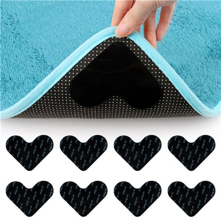 VMUTGA Rug Grippers 8 Pcs Anti Derapant Tapis Réutilisable et Lavable Antiderapant Autocollants de Tapis