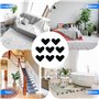VMUTGA Rug Grippers 8 Pcs Anti Derapant Tapis Réutilisable et Lavable Antiderapant Autocollants de Tapis, Adhésif Puissant, Anti