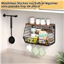 LustLocke Corbeille a Fruit, Panier de Fruits et Legumes, Panier a Fruit Mural Mur Empilable Bac à Fruits Etagère Rrange Legumes