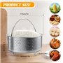 17.5CM Panier Vapeur 304 Acier Inoxydable Panier Autocuiseur Insert pour Cuisson à Vapeur avec Poignée