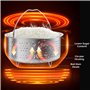 TNOMSNO Panier à Vapeur, 17.5CM Panier Vapeur 304 Acier Inoxydable Panier Autocuiseur Insert pour Cuisson à Vapeur avec Poignée 