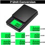 TNOMSNO 0.01g/1000g Balance de Precision, Mini Balance de Précision avec Écran LCD Rétroéclairé Balance de Poche 7 Unités Foncti