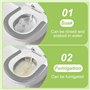 TNOMSNO Bidet Toilette WC, Bain de Siège Bidet avec Chasse d'eau, Pliable Sitz Bain Bassin Bain pour Soins Postpartum, Soulageme