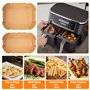 TNOMSNO Papier Cuisson Air Fryer pour Moulinex EZ901820 5.2/3.1 L, Air Fryer papier Cuisson pour Lakeland Tower Salter, Air Frye