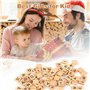 TNOMSNO 300pcs Lettre en Bois, Tuiles de Lettre en Bois A-Z Tuiles de Lettre en Bois, Lettre en Bois pour L'Apprentissage, L'Art