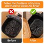 TNOMSNO 150 Pièces Papier Cuisson Air Fryer Ninja 10.4L, Papier Cuisson pour Ninja Foodi Flex Air Fryer AF500EU, Papier Friteuse