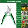 TNOMSNO Secateur de Jardin, Multifonctionnelles Poignée de Verrouillage Antidérapante Sécateur Jardin, Sécateur Gardena, Cisaill