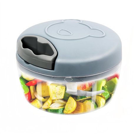 Hachoir à oignons manuel 500 ml avec 3 lames en acier inoxydable