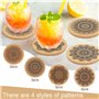 talifoca Lot de 12 dessous de verre en liège - En bois - Réutilisables - Ronds - En liège - Absorbants - Pour café, bar, cuisine
