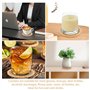 talifoca Lot de 12 dessous de verre en liège - En bois - Réutilisables - Ronds - En liège - Absorbants - Pour café, bar, cuisine