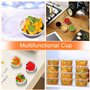 Lot de 50 Petit pot à Sauce en Plastique avec Couvercle, 100ml Contenants, Boîtes de Alimentaires, conservation bébé, Passe au M
