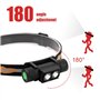 Lampe Frontale Rechargeable 1200 Lumens 2x XML-L2 LED Torches Frontales Légère et étanche Amovible Lampe Frontale avec Batterie 
