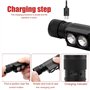Lampe Frontale Rechargeable 1200 Lumens 2x XML-L2 LED Torches Frontales Légère et étanche Amovible Lampe Frontale avec Batterie 
