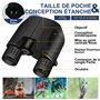 15X25 Jumelles pour Adultes Puissante avec BAK4 Prism FMC Lentille Jumelle Adultes Compactes Étanches Antibuée Grandes Oculaires