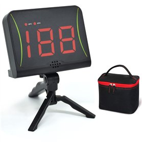 OYE Radar de Vitesse de rondelle et de Balle de Hockey avec Affichage LED à Chiffres Rouges