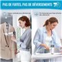 Raelunyi Defroisseur Vapeur Vertical, Pliable Fer à Vapeur de Voyage Léger et Portable, Vapeur Steamer Convient à Tous les Tissu