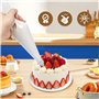 Teokantz Poche à douille avec douilles, 30 cm/35 cm/40 cm, poche à douille en coton, réutilisable, grande poche à douille pour d
