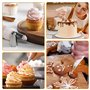 120 pièces Poches à Douilles, Poche à douille avec embouts,Poche a Douille Patisserie, 12 Douilles en Inox, pour Deco Gateau, Cu