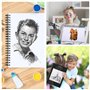 Carnet de Dessin A4 – Cahier de Dessin Premium, 50 Feuilles/100 Pages, 200 g/m², Carnet de Croquis à Spirale, Carnet Aquarelle p