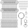 150 pièces anneaux porte clé avec chaîne – Set complet attache porte clef