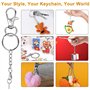 150 pièces anneaux porte clé avec chaîne – Set complet attache porte clef, crochet porte clef, anneaux bijoux et accessoires pou