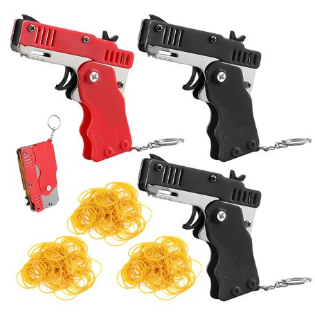 Lot de 3 pistolets à bande de caoutchouc avec 180 bandes de caoutchouc