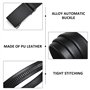 KRYMSON Ceinture Sans Trous Pour Homme - Cuir Noir Avec Boucle Automatique - Réglable Pour Costume