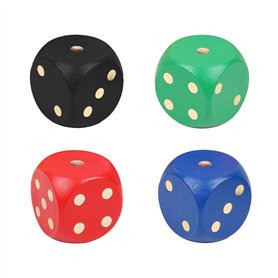 HDGSAFD Pack De 4 Dés en Bois