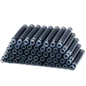 Pack De 50 Cartouches D'Encre Noire Pour Stylos Plume