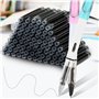 Pack De 50 Cartouches D'Encre Noire Pour Stylos Plume, Accessoires Pour Stylos Plume, Recharges D'Encre Pour Stylos Plume, Fourn
