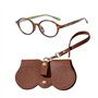 1 Lunettes À Monture Ovale Et 1 Sac À Lunettes