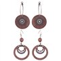 SLEEKEE 2 Paires De Boucles d'oreilles en Bois Style Ethnique