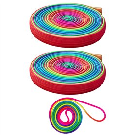 2 Cordes élastiques En Caoutchouc De Sport Avec 1 Corde Arc-En-Ciel