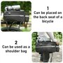 MEMOFYND 1 sacoche de porte-vélos, sacoche de vélo, sacoche de porte-bagages, sacoche de vélo (noire)