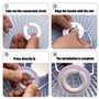Lot de 18 accessoires de fixation pour abat-jour avec un sac de rangement, réducteur d'abat-jour à vis E27 à E14, séparateur d'i