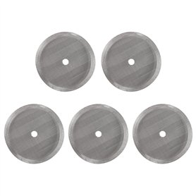 Lot de 5 filtres de rechange pour cafetière à piston - Filtre à café en acier inoxydable - Réutilisables pour cafetière à piston