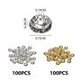 perles en métal strass de 8 mm