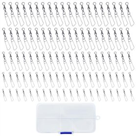 MAXQUU 100 pièces émerillons de pêche émerillons de pêche en mer Adaptateur de matériel de pêche Adaptateur de Boucle d'alpinism