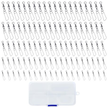 MAXQUU 100 pièces émerillons de pêche émerillons de pêche en mer Adaptateur de matériel de pêche Adaptateur de Boucle d'alpinism
